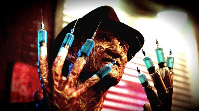 Freddy, his fingers replaced by syringes