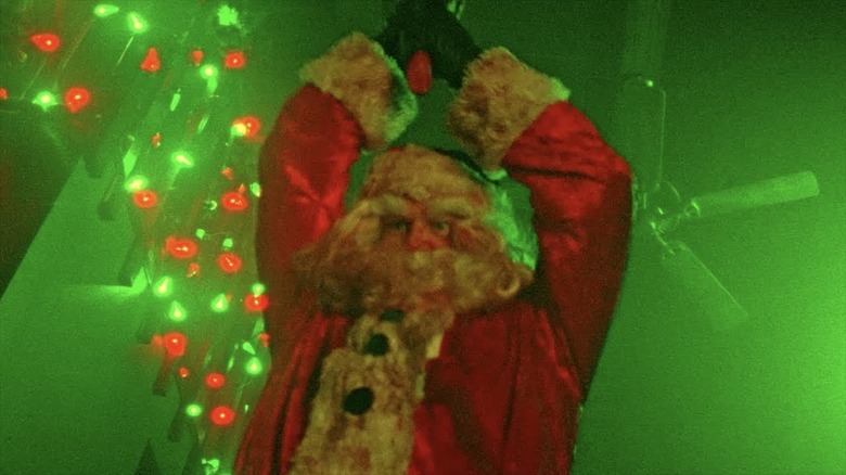 Robot Santa raises an axe in Christmas Bloody Christmas