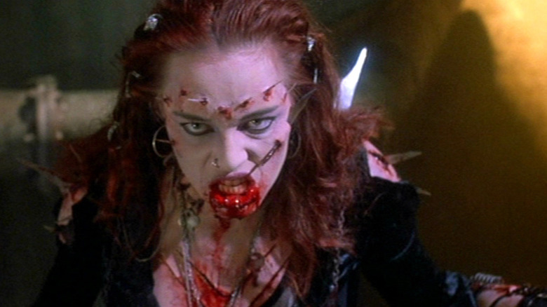 Zombie Julie with self-inflicted mutilations in Return of the Living Dead 3