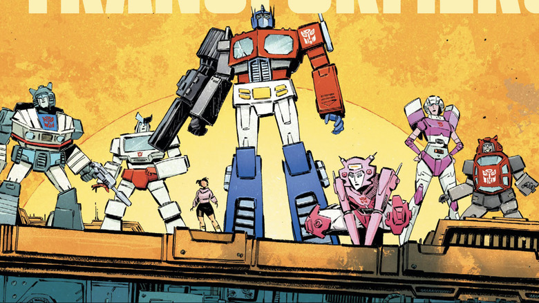 Transformers Skybound issue #7 cover Jazz Ratchet Carly Optimus Prime Elita-One Arcee Cliffjumper