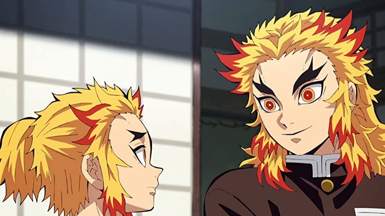 Kyojuro Rengoku and his brother in Demon Slayer