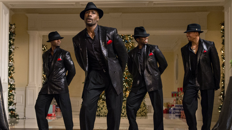 Taye Diggs, Morris Chestnut, Harold Perrineau, and Terrence Howard in The Best Man Holiday