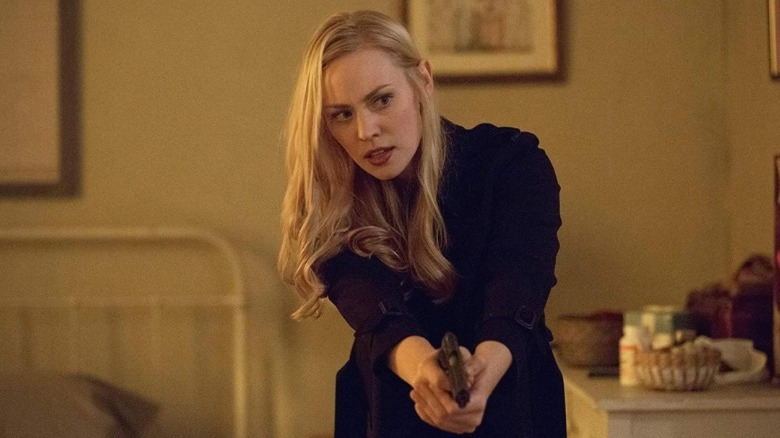 Karen Page is ready for an intruder
