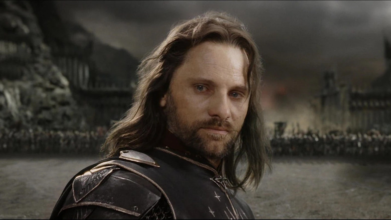 Aragorn ready to charge into battle in Lord of the Rings: The Return of the King