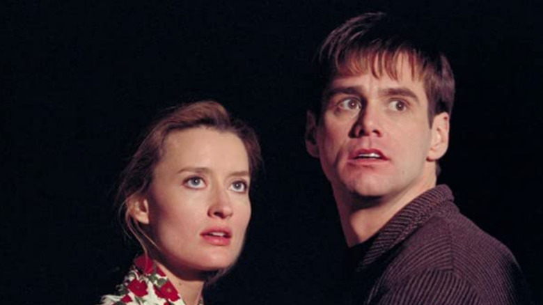 Jim Carrey Natascha McElhone dark The Truman Show