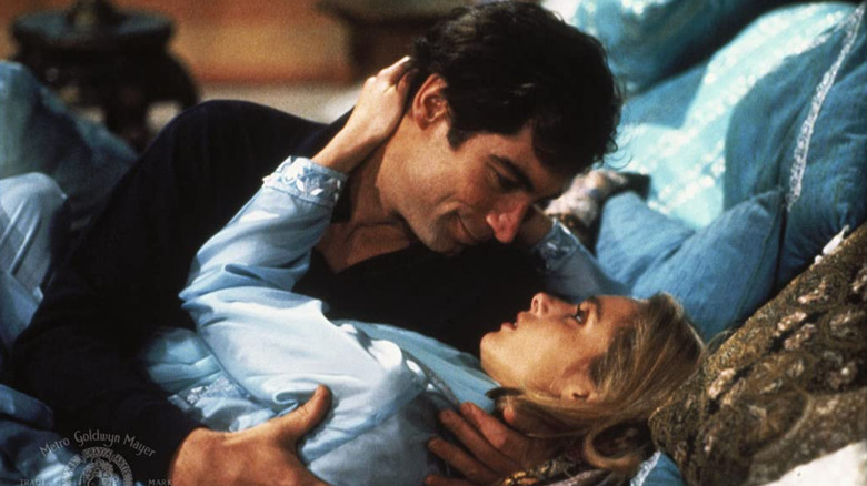 Timothy Dalton Maryam d'Abo bed The Living Daylights