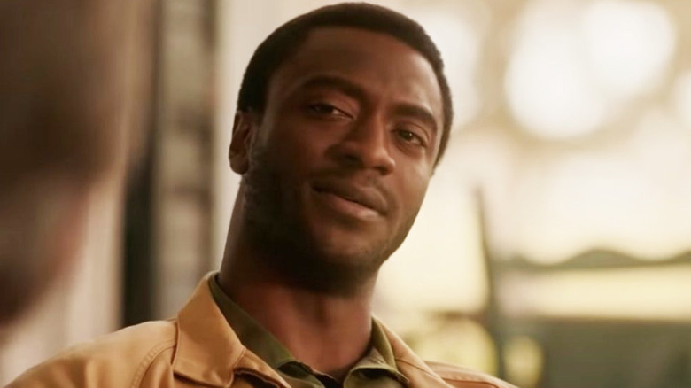 Aldis Hodge sitting in One Night in Miami...