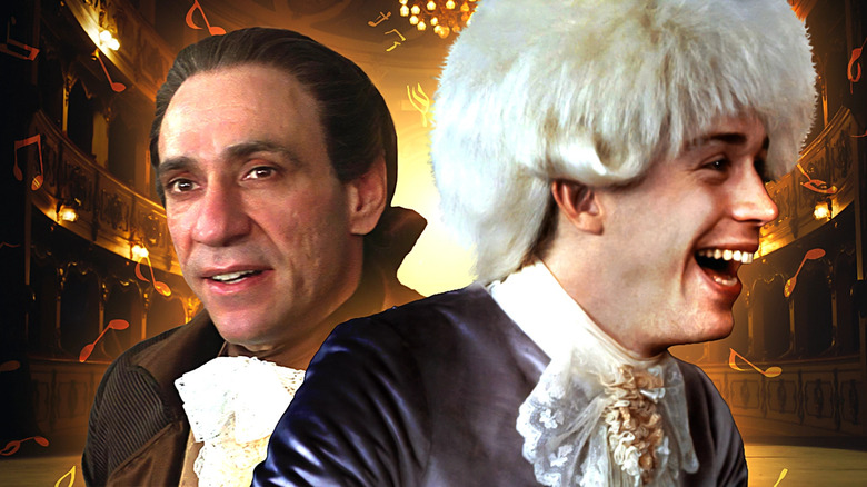 Salieri and Mozart side by side in Amadeus