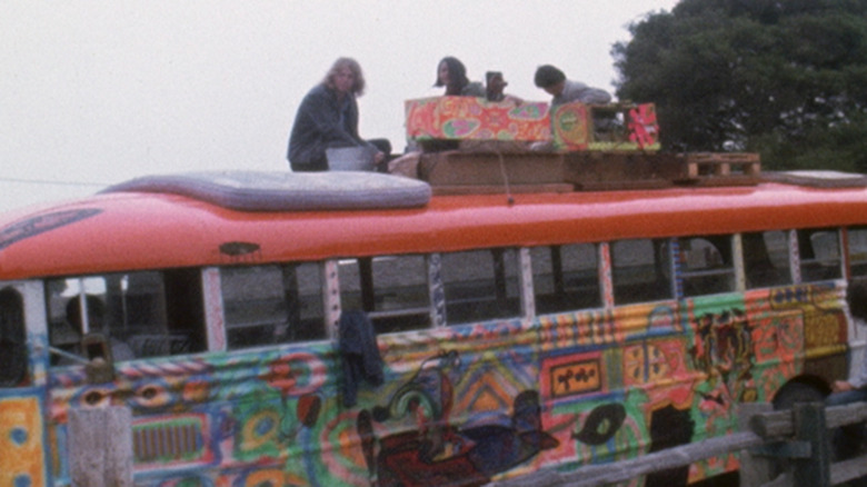 Bus outside Monterey Pop festival