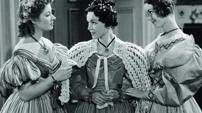 Elizabeth with her sisters Jane and Lydia in Pride and Prejudice