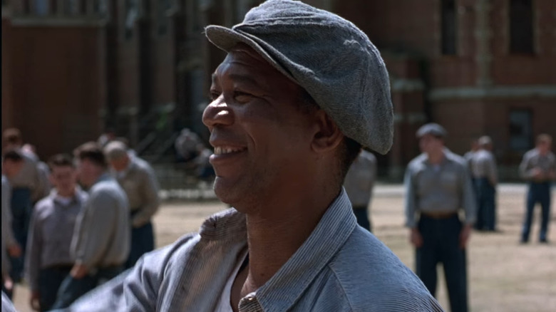Morgan Freeman smiling in "The Shawshank Redemption"