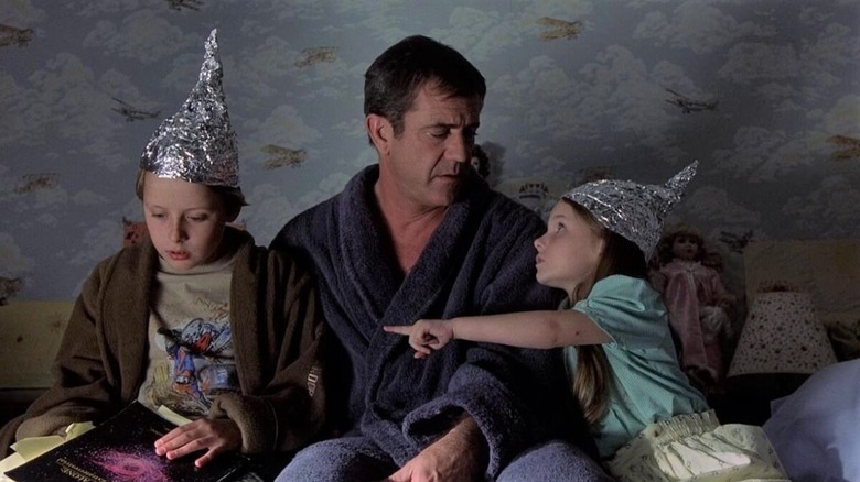 Mel Gibson kids tinfoil hats