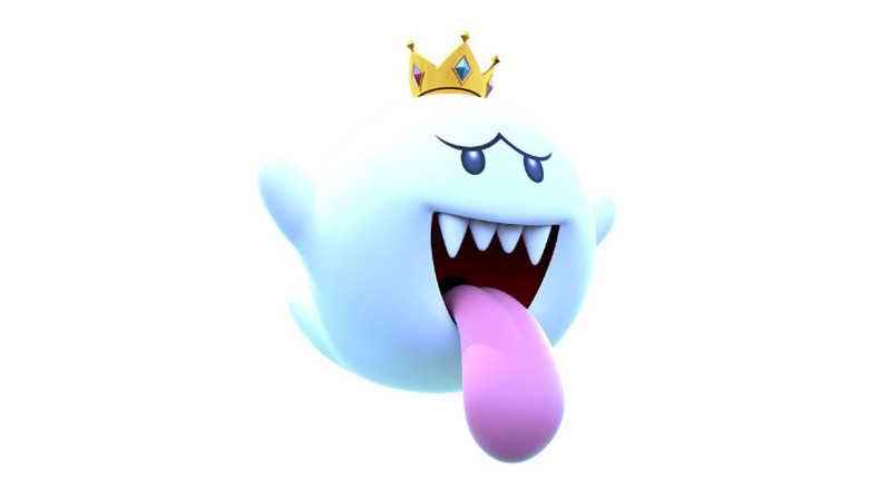 King Boo sticking his tongue out