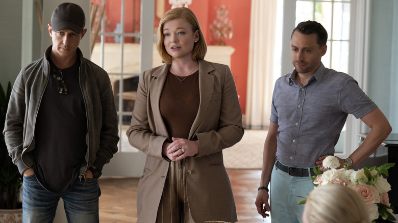 Jeremy Strong, Sarah Snook, and Kieran Culkin in Succession season 4