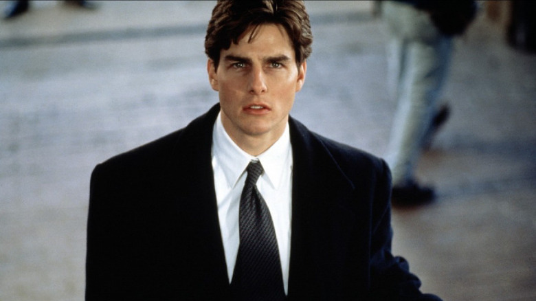 Tom Cruise looking concerned in The Firm