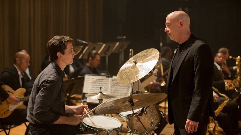 Whiplash movie Andrew and Fletcher