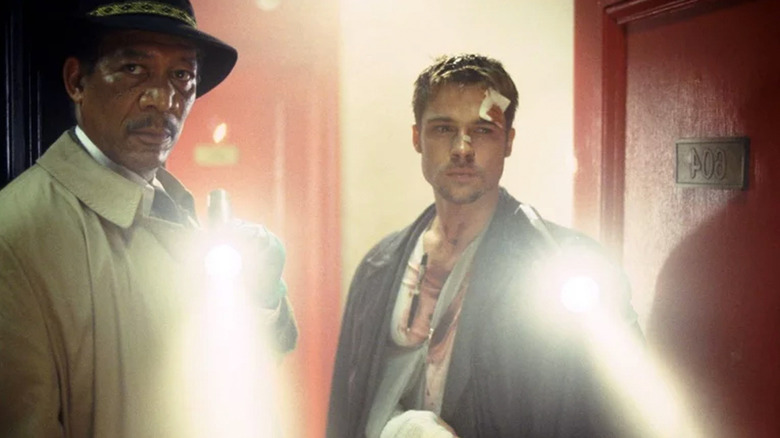 Morgan Freeman and Brad Pitt in Se7en