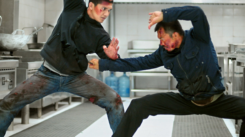 Iko Uwais and Cecep Arif Rahman in The Raid 2