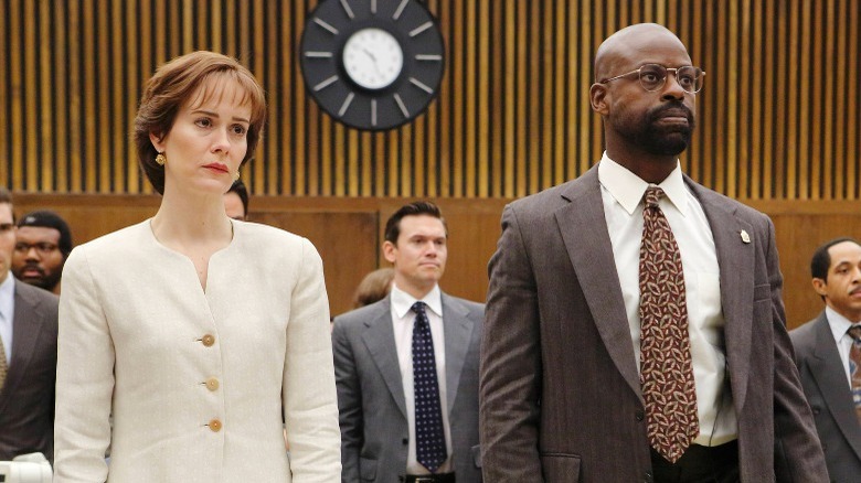 Marcia Clark Christopher Darden standing