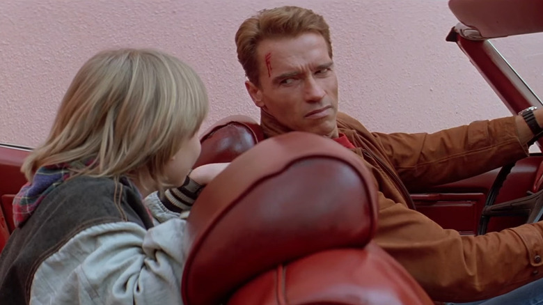 Austin O'Brien and Arnold Schwarzenegger in Last Action Hero