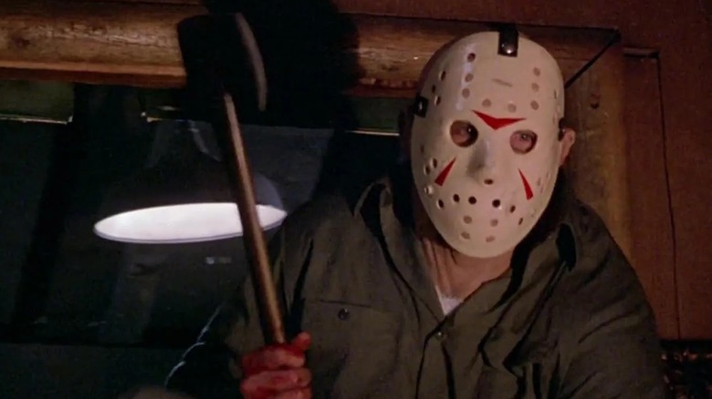 Jason Voorhees swinging an ax in Friday the 13th: Part 3