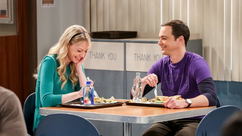 Ramona and Sheldon go lunch and laugh at the theory of the Big Bang