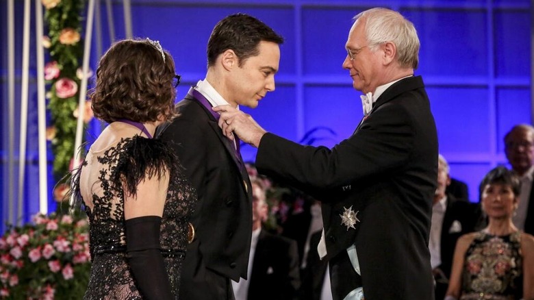 Sheldon receiving his Nobel Prize on The Big Bang Theory