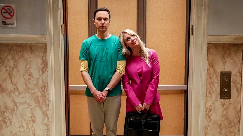 Sheldon and Penny in elevator Big Bang Theory