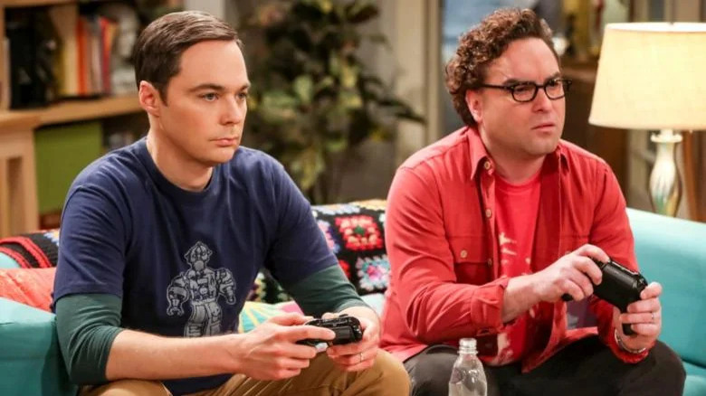 Sheldon and Leonard playing video games on The Big Bang Theory