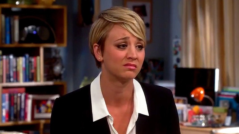 Penny short hair frowning The Big Bang Theory