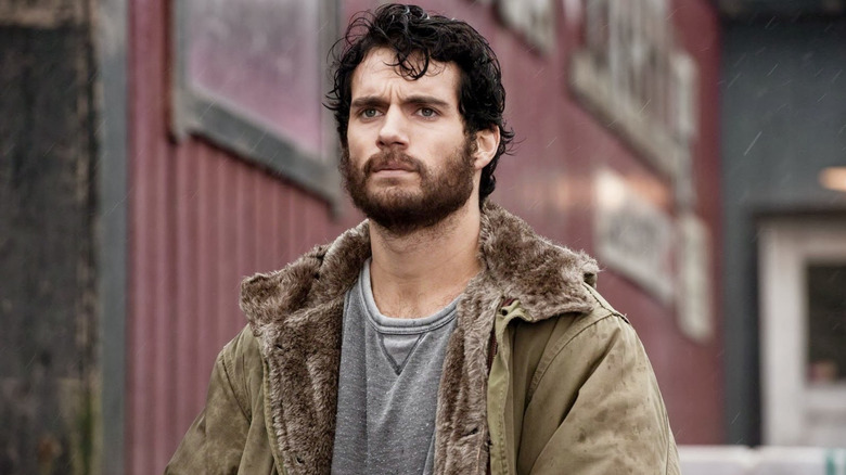 Henry Cavill as bearded Clark Kent in Man of Steel