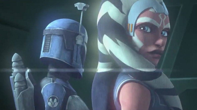 Ahsoka Tano's hologram in Star Wars: The Clone Wars