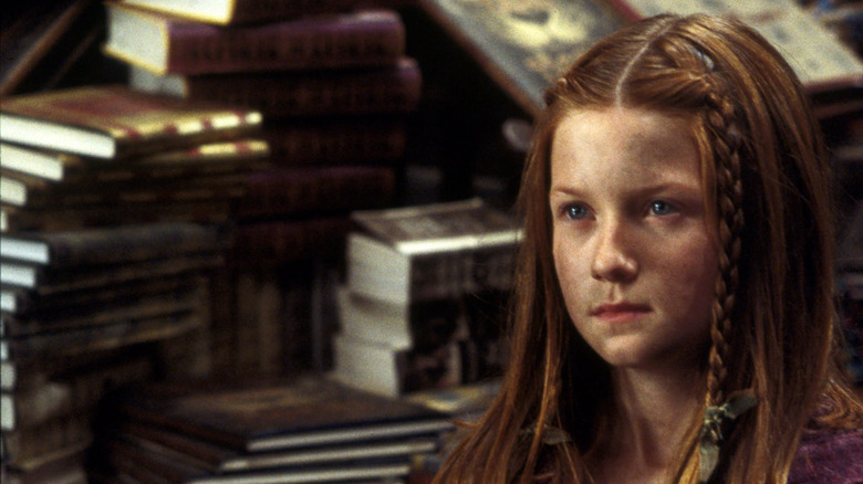 Ginny with braids in her hair in Harry Potter and the Chamber of Secrets