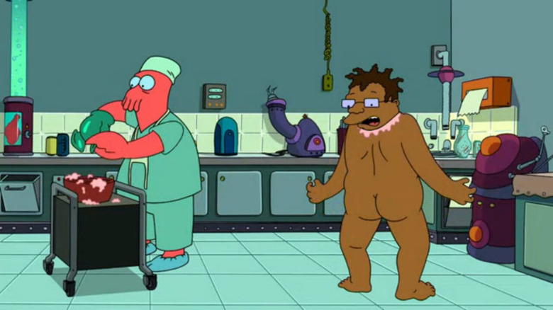 Futurama, Zoidberg and backwards Hermes