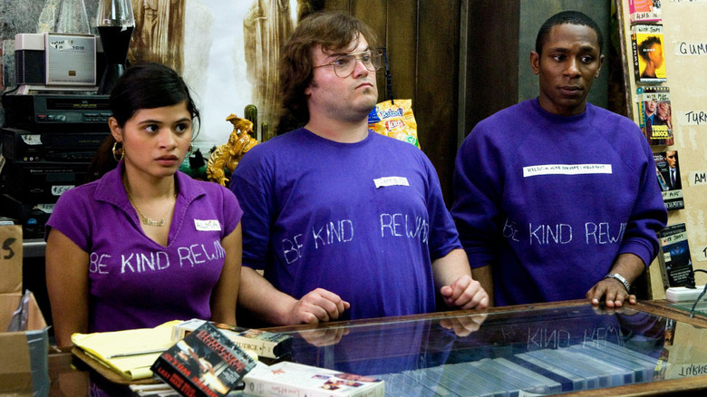 Melonie Diaz, Jack Black, and Mos Def in Be Kind Rewind