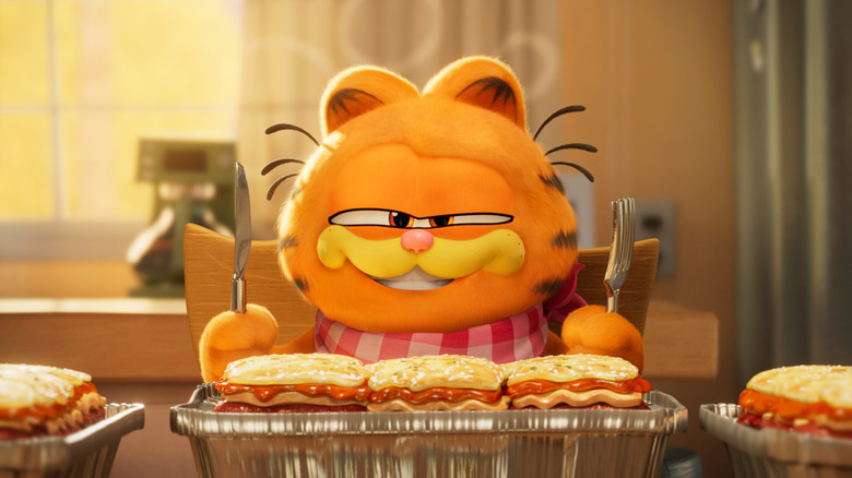 The Garfield Movie 2024 lasagna 