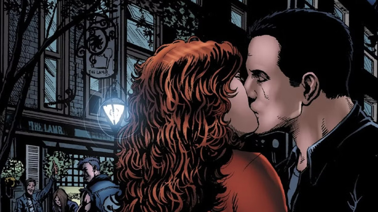 Billy Butcher kissing his wife Becca in The Boys comic book