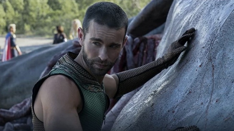 Chase Crawford with a whale