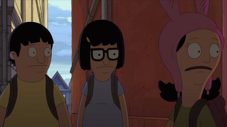 Gene, Tina, and Louise Belcher in The Bob's Burgers Movie