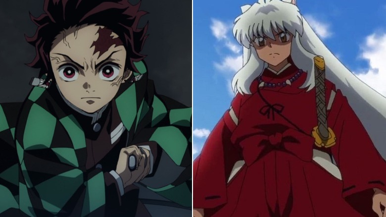 Tanjiro in Demon Slayer and Inuyasha in Inuyasha