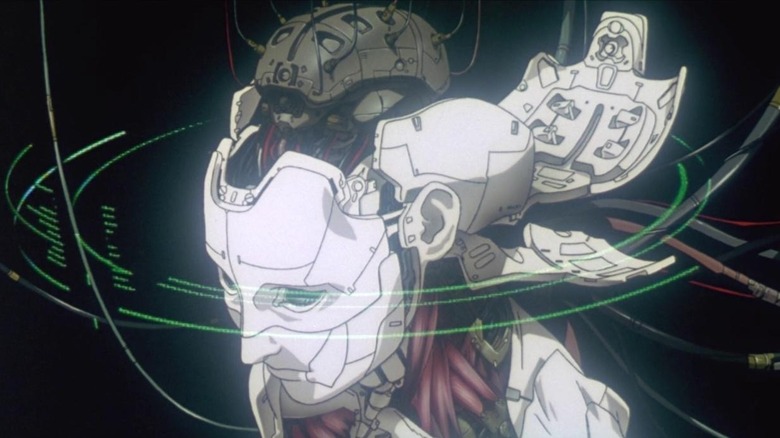 Robot head disassembles in Ghost in the Shell