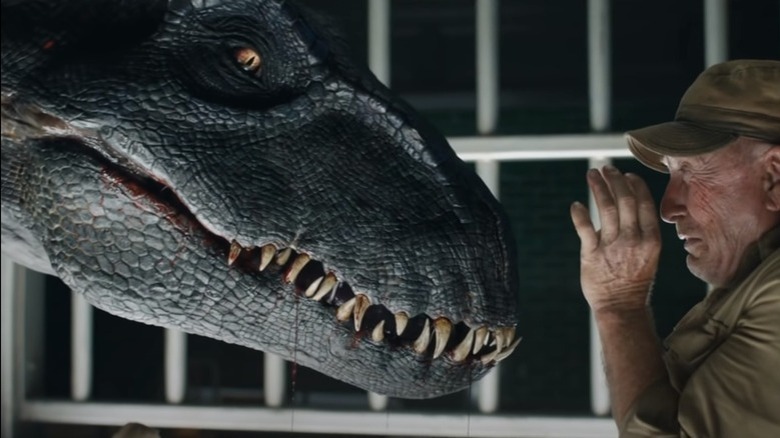 Indoraptor and Ted Levine in Jurassic World: Fallen Kingdom