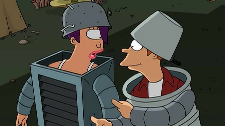 Leela and Fry in Futurama