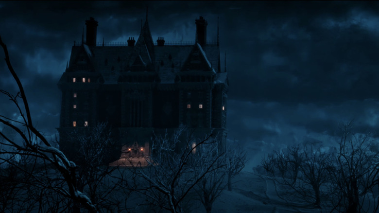 Wayne's estate is seen for a few trees in Batman's return