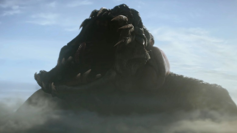 Monster above the clouds in The Cloverfield Paradox
