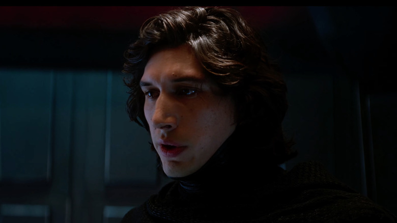 Ben Solo, unmasked as Kylo Ren, on Starkiller Base in The Force Awakens