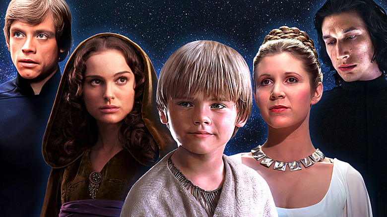 Luke Skywalker, Padme Amidala, young Anakin Skywalker, Princess Leia, and Ben Solo among stars from Star Wars