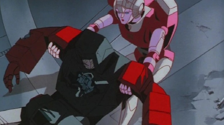 Transformers The Movie Arcee dragging dead Windcharger