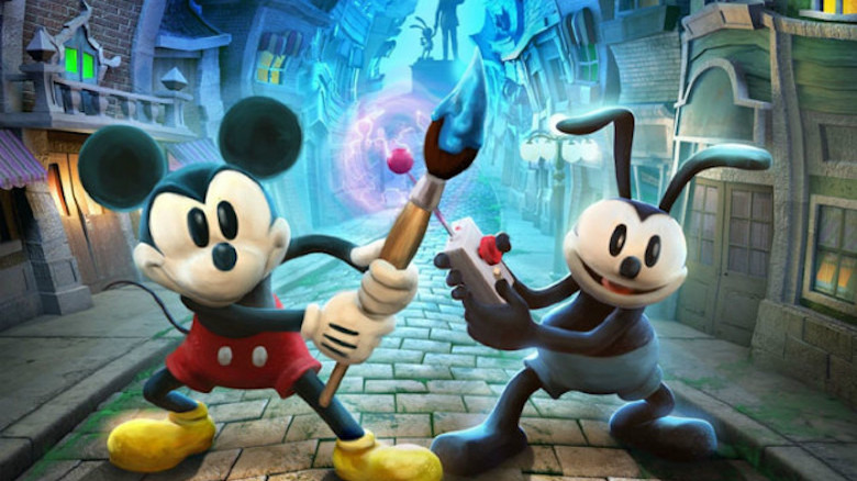 Cover art for "Epic Mickey II: The Power of Two" featuring Mickey Mouse and Oswald the Lucky Rabbit