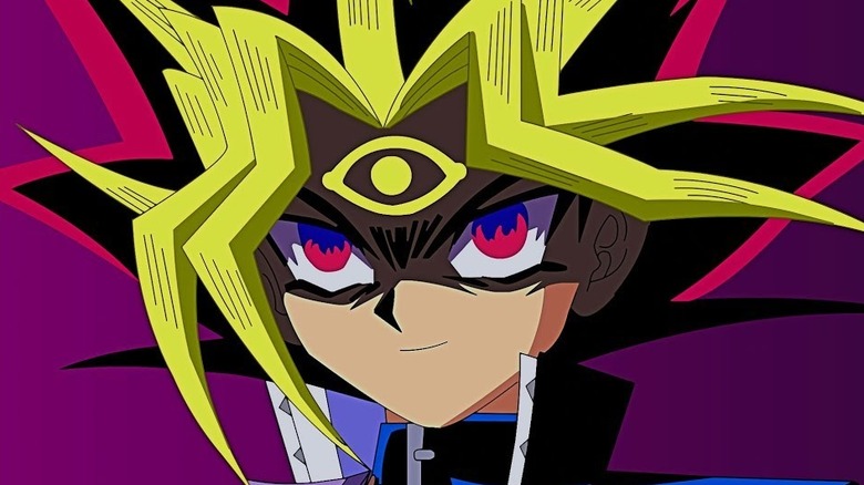 Yami Yugi looking devilish and dastardly in Yu-Gi-Oh!